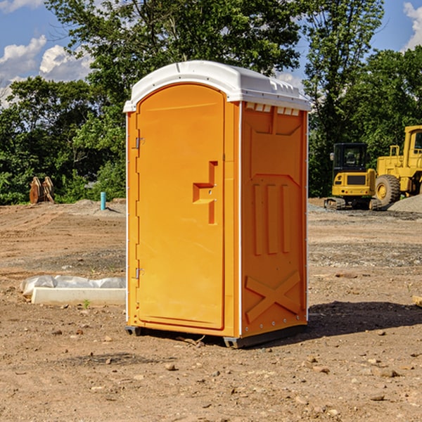 how often are the porta potties cleaned and serviced during a rental period in Latham IL